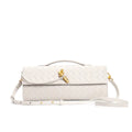 Ivory Metallic Structured Clutch Shoulder Bag - Clutch shoulder bags - Photo 22