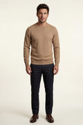 Khaki Fine Classic Fit Crewneck Sweater - Classic fit sweater - Photo 2