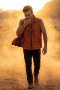 Burnt Orange Lightweight Multi-pocket Utility Cargo Vest - Cargo vests - Photo 10