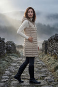 Khaki Longline Quilted Hooded Bodywarmer Vest with Full Zip - Bodywarmer vests - Photo 10