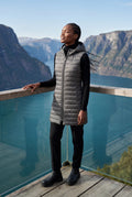 Gray Longline Quilted Hooded Bodywarmer Vest with Full Zip - Bodywarmer vests - Photo 21