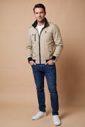 Men's Bomber Jacket Classic Fit in Khaki — primary studio