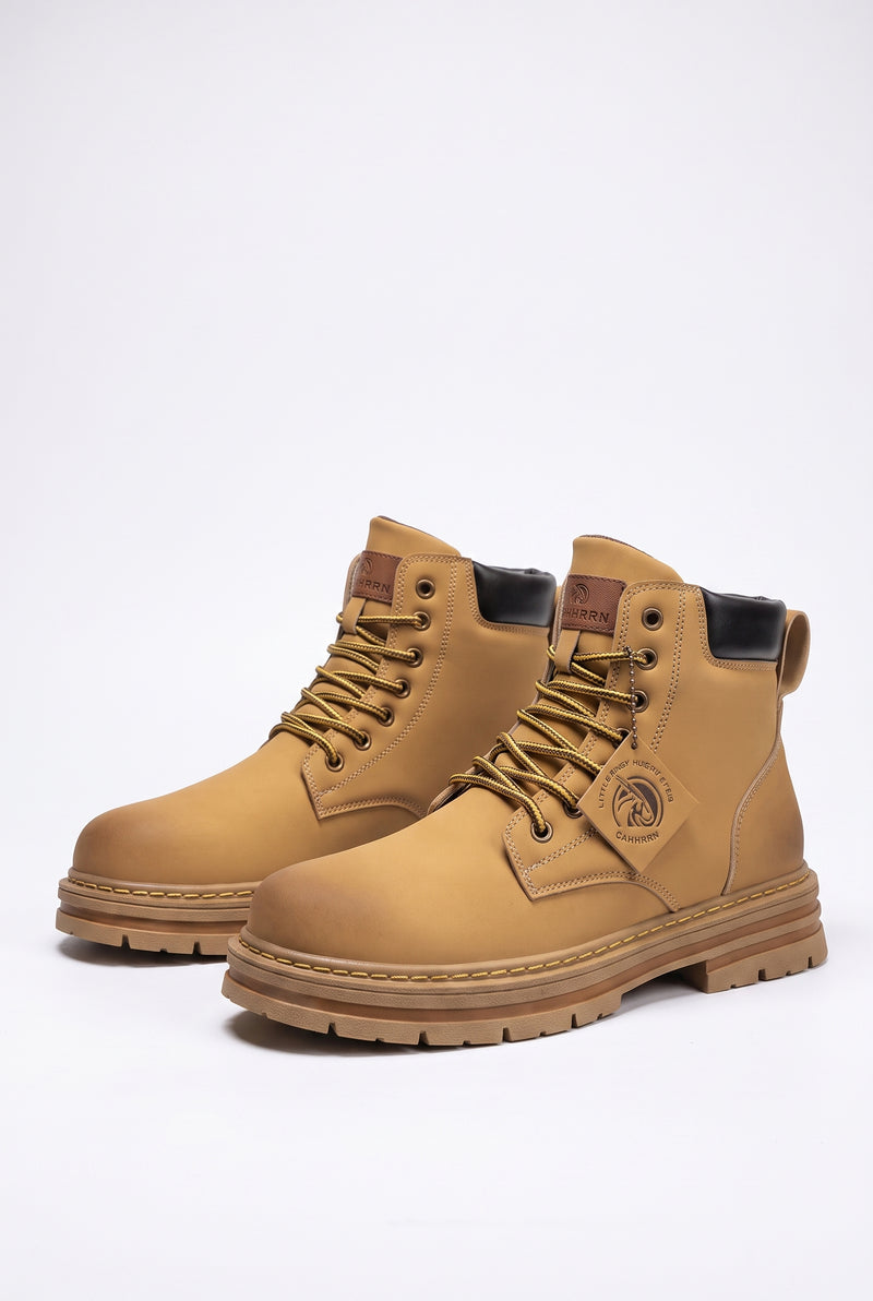 Men's Boots Lace-Up High Top in Khaki — product shot