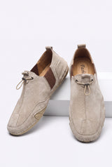 Men's Loafers Slip-On Elastic Gusset in Khaki — packshot