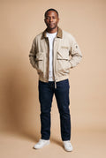 Men's Trucker Jacket Windproof Waterproof in Khaki — primary