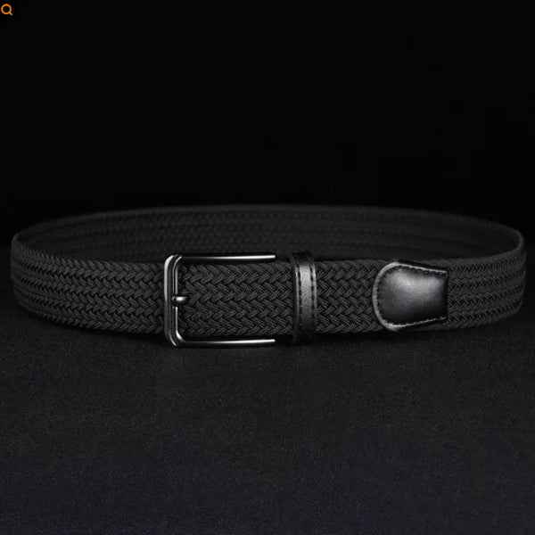 Men's Braided Stretch Belt with Trim and Buckle - Belts - Photo 7