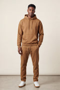 Khaki Men's Relaxed Pullover Hoodie and Jogger Set - Hoodie jogger set - Photo 1