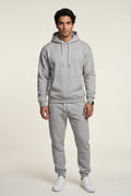 Light Gray Men's Relaxed Pullover Hoodie and Jogger Set - Hoodie jogger set - Photo 5