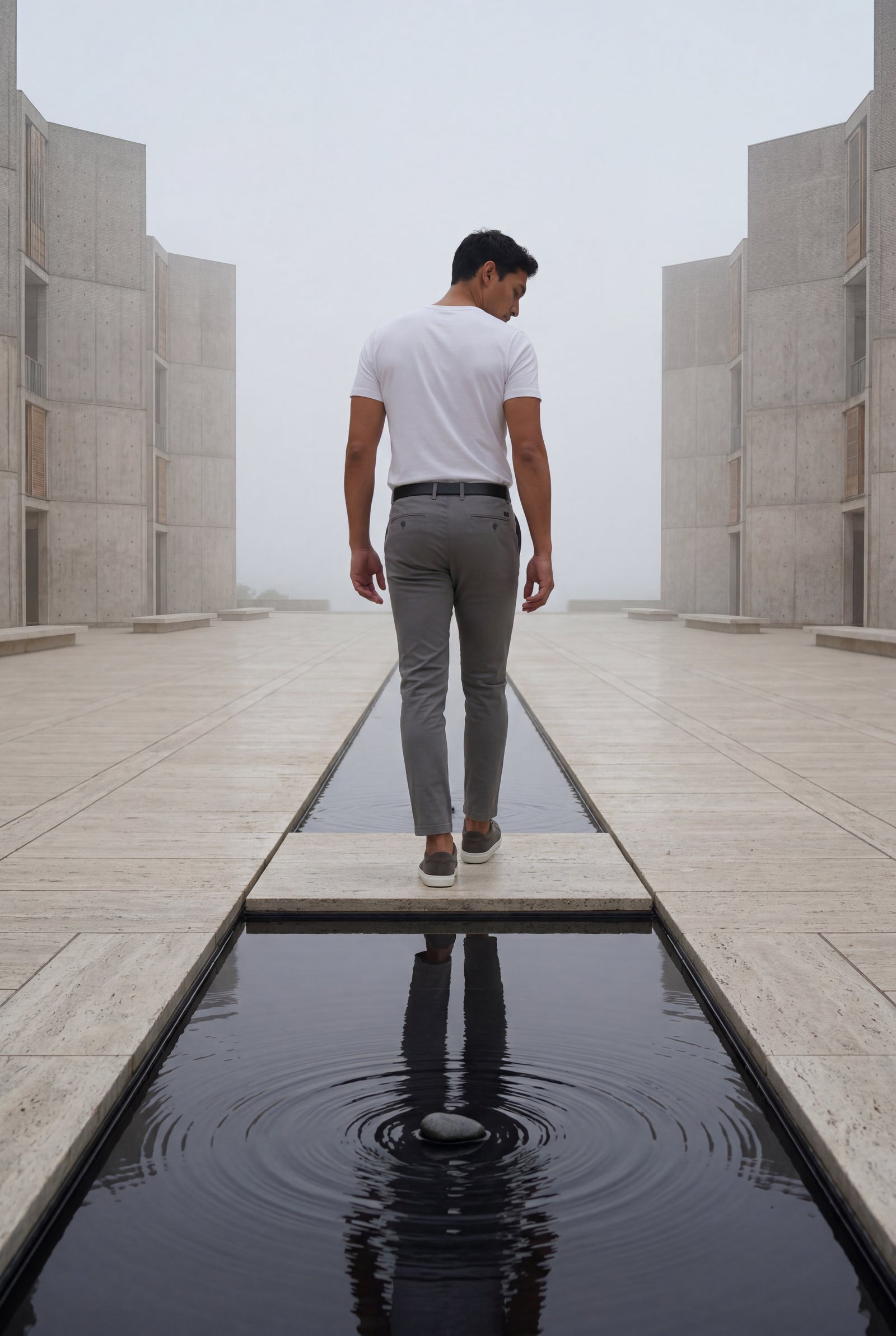 Gray Men's Slim-Fit Water-Repellent Chino Trousers - Waterproof casual pants - Photo 11