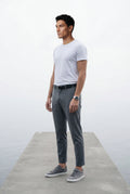 Gray Men's Slim-Fit Water-Repellent Chino Trousers - Waterproof casual pants - Photo 9