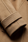 Khaki Notched Lapel Full-length Tailored Coat - Photo 7
