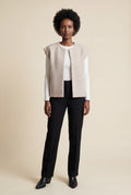 Khaki Oversized Sleeveless Open-front Cardigan Vest - Oversized cardigan - Photo 1