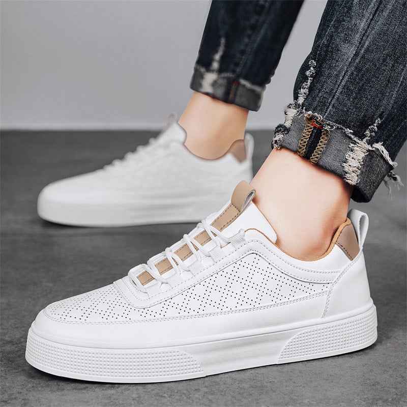 Perforated Minimalist Low-top Sneakers - Photo 4