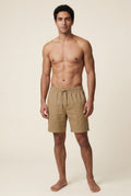 Khaki Relaxed Fit Drawstring Above Knee Shorts - Relaxed fit shorts - Photo 3