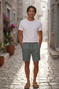 Gray Relaxed Fit Drawstring Above Knee Shorts - Relaxed fit shorts - Photo 9