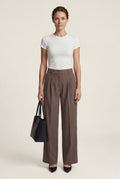 Khaki Wide Leg Office Trousers - Wide leg trousers - Photo 9