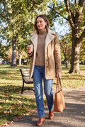 Women's Winter Coat Long Chic Style in Khaki — secondary