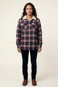 Red Women's -Lined Plaid Relaxed Shirt Jacket - Shirt jackets - Photo 9