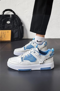 Light Blue Artistic Wave Print Rope Lace Low-top Sneakers - Photo 6