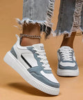 Chunky Sole Colorblock Low-top Lace-up Sneakers - Slip-on sneakers - Photo 6