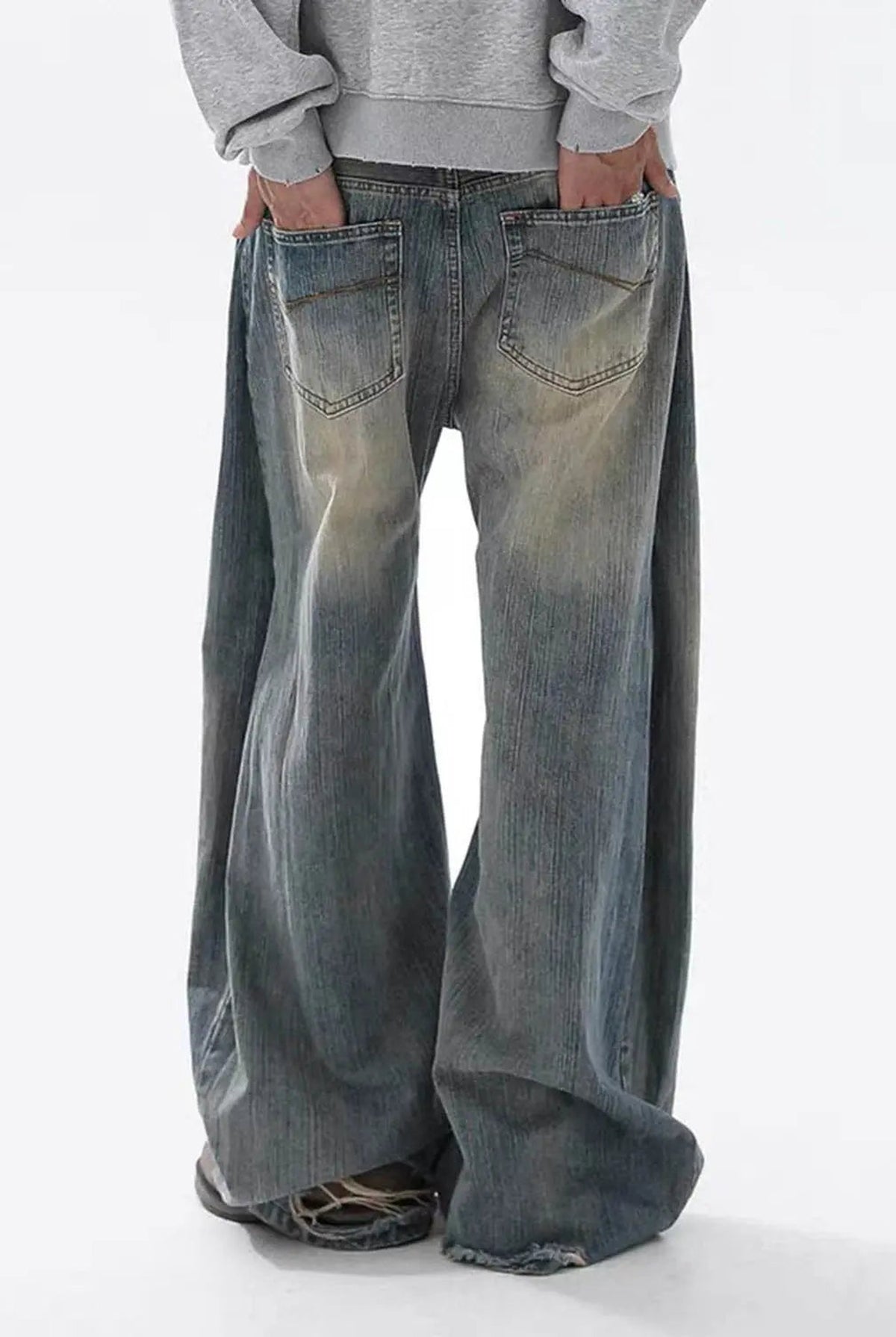 Denim Bootcut Jeans in Light Blue — side