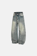 Denim Bootcut Jeans in Light Blue — back