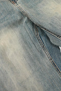 Denim Bootcut Jeans in Light Blue — back