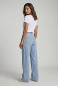 Light Blue Light Blue High-waisted Wide-leg Trousers - Wide leg trousers - Photo 2
