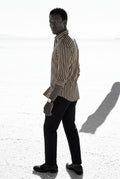 Black Tailored Vertical Stripe Button-down Dress Shirt - Dress Shirts - Photo 11