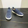 Light Blue Textured Slip-on Low Top Sneakers - Photo 10