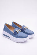 Women's Slip-On Sneakers Thick Sole in Light Blue — primary