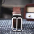 Brushed Silver Buckle Classic Dress Belt - Dress belts - Photo 8