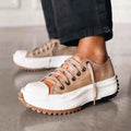 Chunky Platform Lace-up Sneakers with Serrated Outsole - Platform sneakers - Photo 4