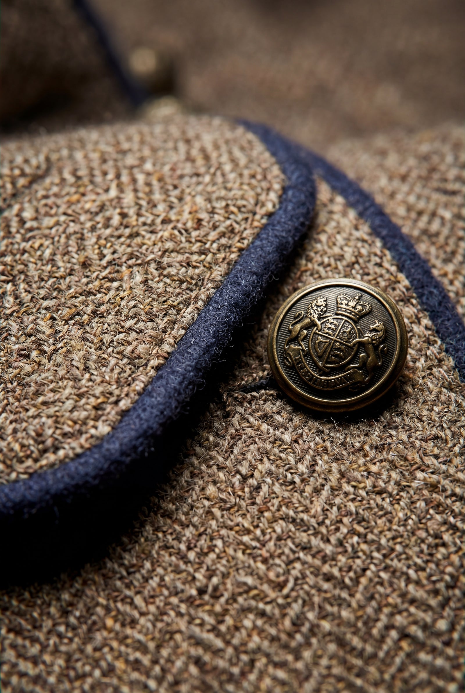 Light Brown Structured Riding Jacket with Contrast Piping - Structured jacket - Photo 3