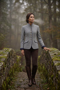 Gray Structured Riding Jacket with Contrast Piping - Structured jacket - Photo 7