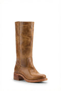 Light Brown Women's Decorative Stitch Mid-Calf Block Heel Western Boots - Photo 1
