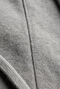 Light Gray Hooded Long Sleeve Bodycon Maxi Dress - Photo 10