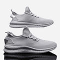 Light Gray Women's Breathable Chunky Sole Lightweight Lace-Up Sneakers - Casual shoes - Photo 4