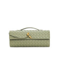 Light Green Metallic Structured Clutch Shoulder Bag - Clutch shoulder bags - Photo 12