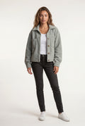Light Green Plush Teddy Texture Relaxed Fit Shirt Jacket - Teddy jacket - Photo 9