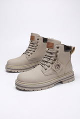 Men's Boots Lace-Up High Top in Light Grey — primary product