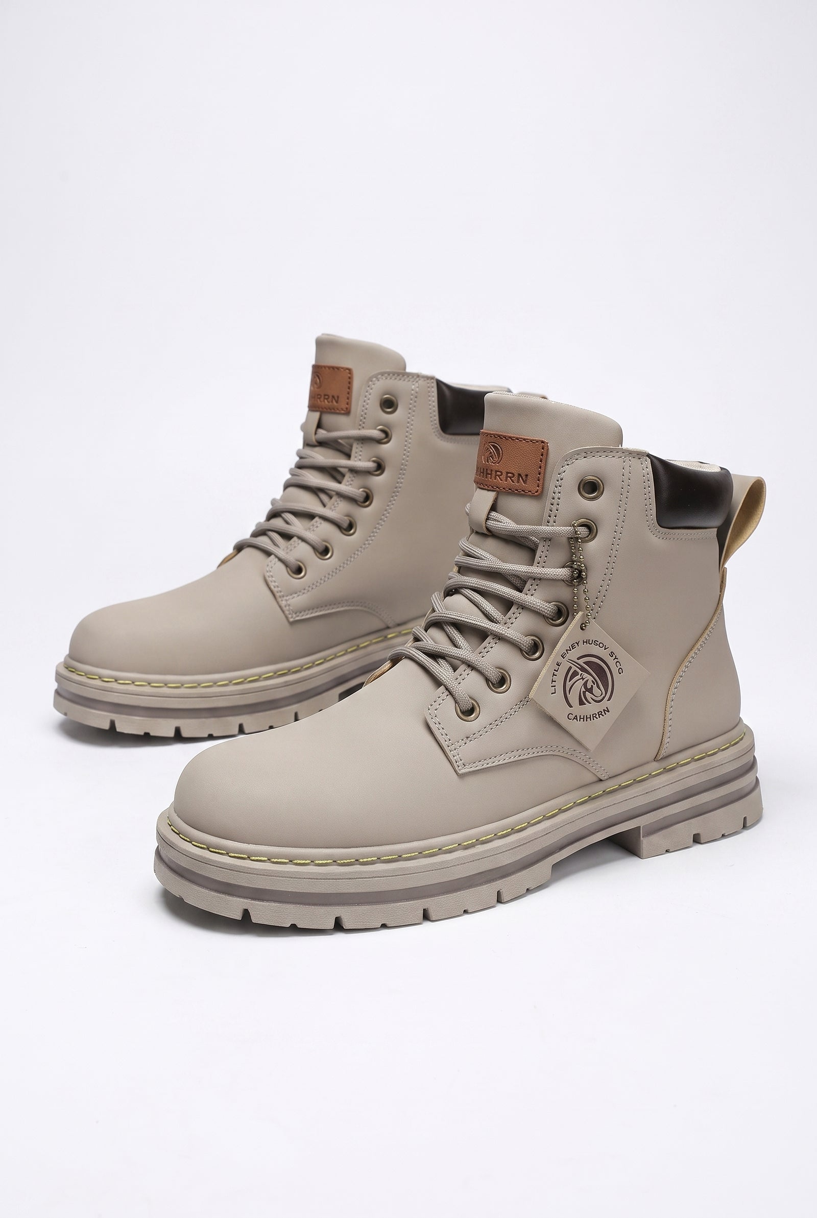 Men's Boots Lace-Up High Top in Light Grey — primary product