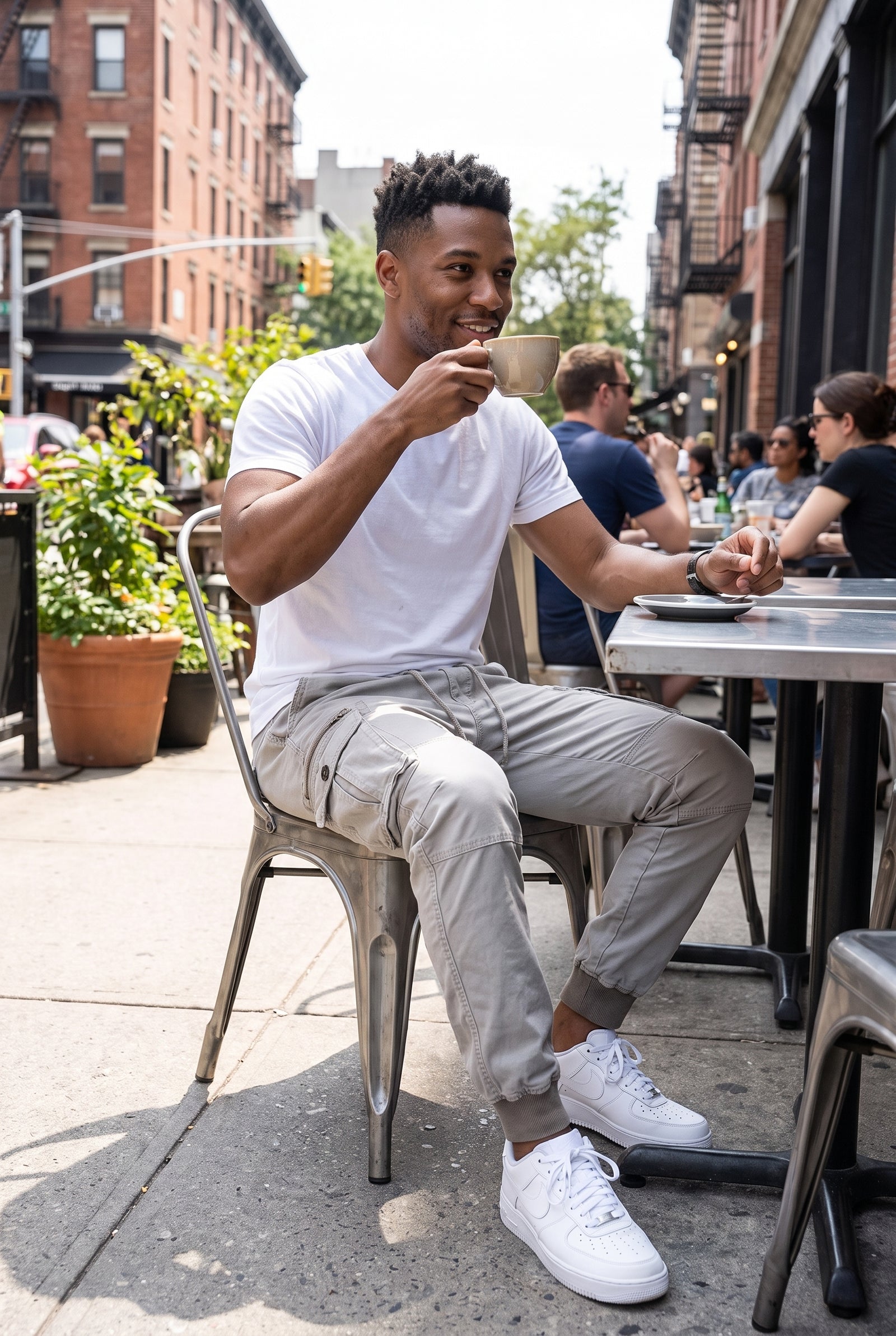Men's Cargo Pants Modern Fit in Light Grey — urban cafe