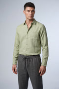 Mint Green Relaxed Long-sleeve Shirt and Drawstring Pants Set - Photo 6