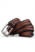 Multicolor Men's Braided Textured Pin Buckle Casual Belt - Casual belts - Photo 1