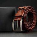 Men's Braided Textured Pin Buckle Casual Belt - Casual belts - Photo 7