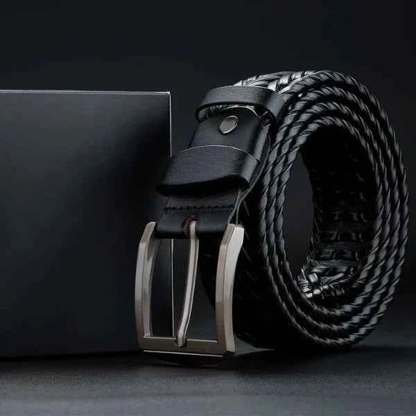 Men's Braided Textured Pin Buckle Casual Belt - Casual belts - Photo 8