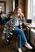 Women's Puffer Jacket Abstract Pattern in Multicolor — lifestyle cafe