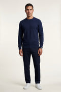 Navy Blue Fine Classic Fit Crewneck Sweater - Classic fit sweater - Photo 15
