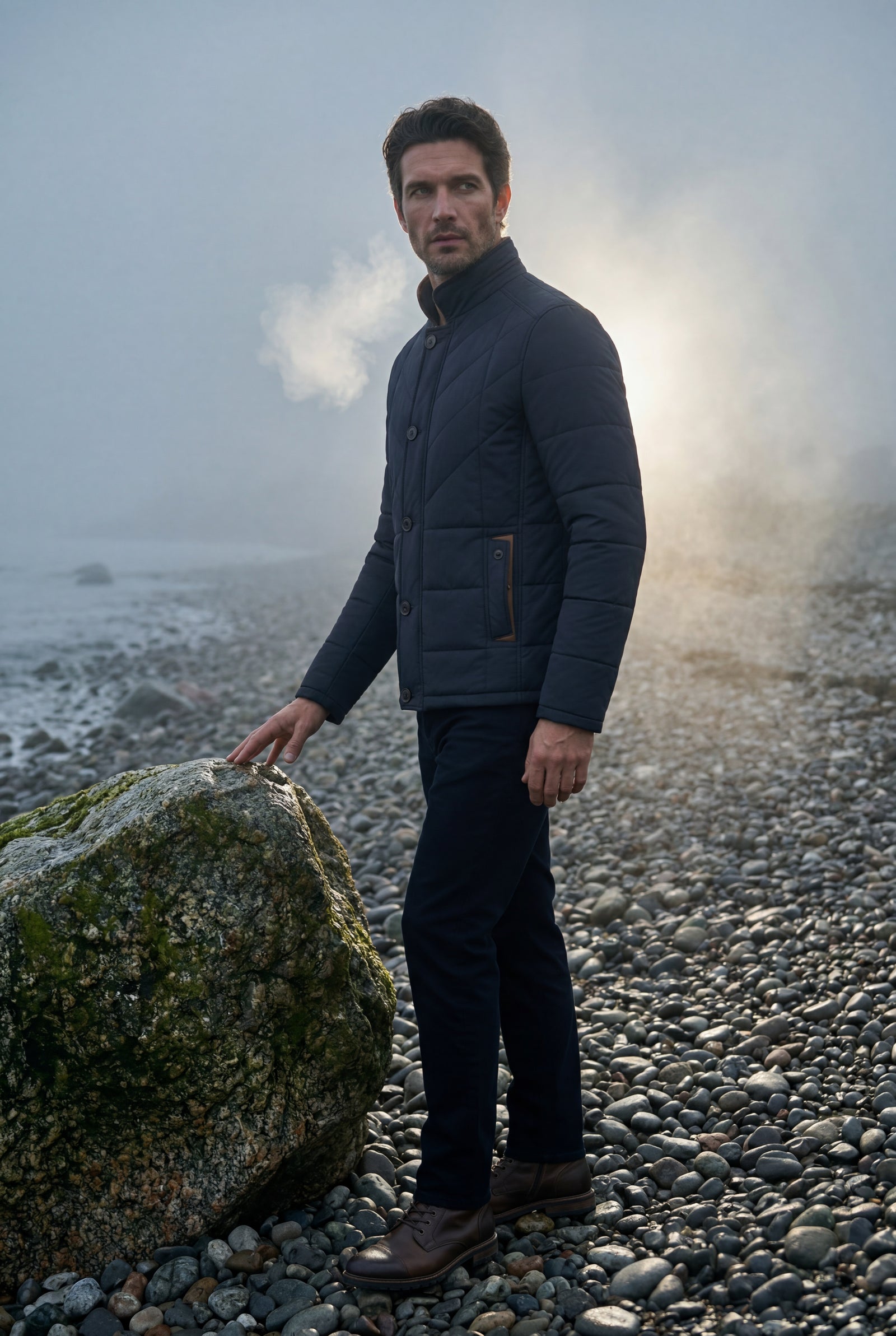 Black Fitted Quilted Hip-length Winter Jacket - Winter jackets - Photo 10